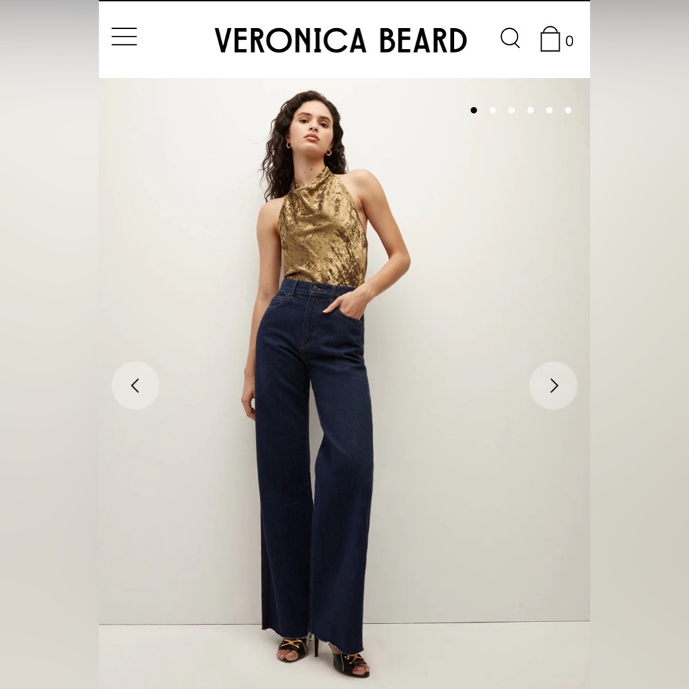 Veronica Beard Taylor Wide Leg Jeans